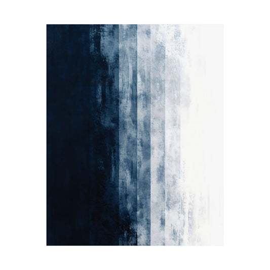 Indigo Abstract Gradient Printed Poster