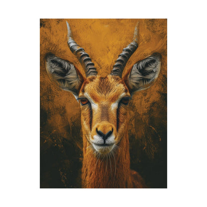 Golden Gazelle Portrait Poster