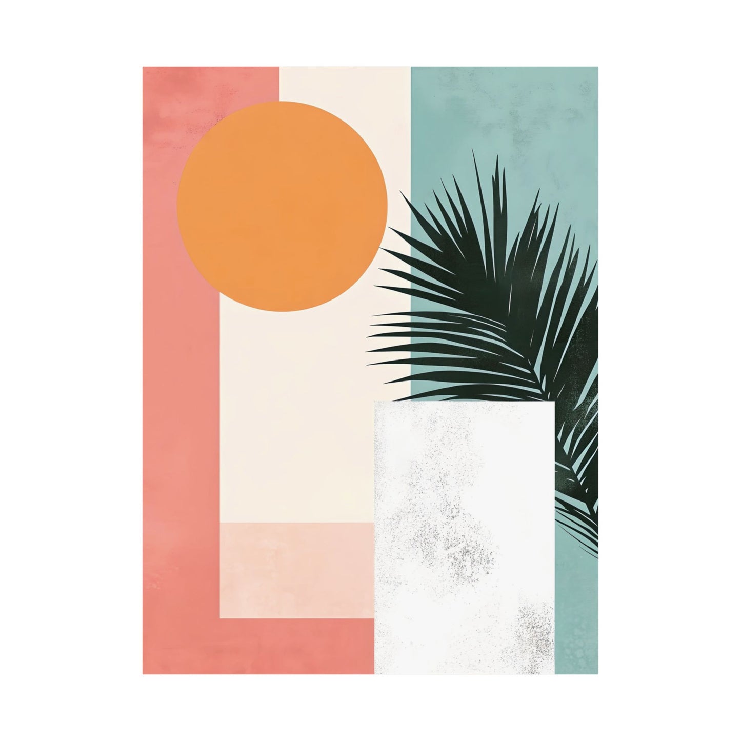 253: Boho Tropical Sun Wall Art Poster