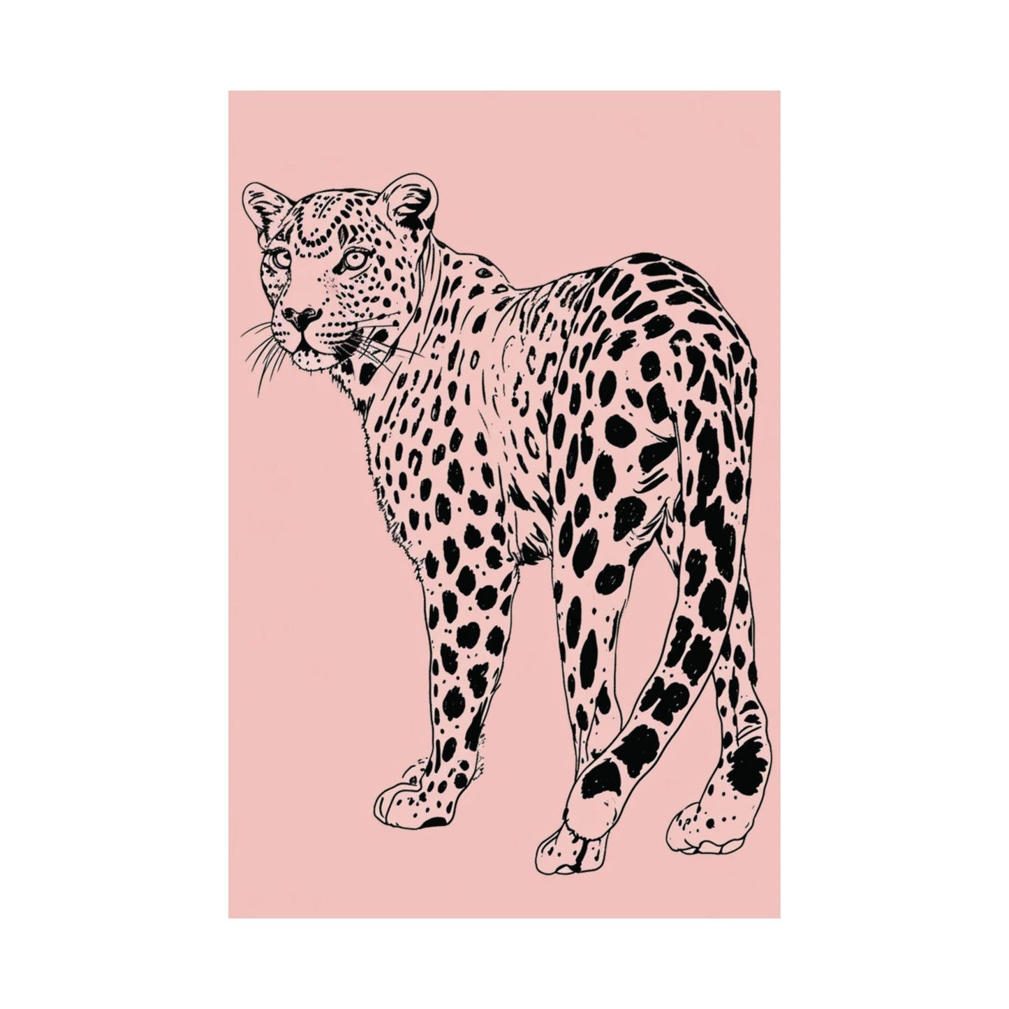 Pastel Leopard Glance Printed Poster
