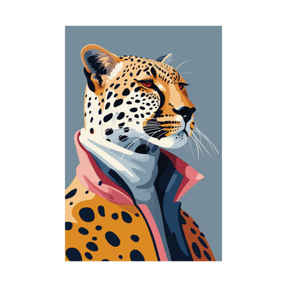 Stylish Cheetah Portrait Poster