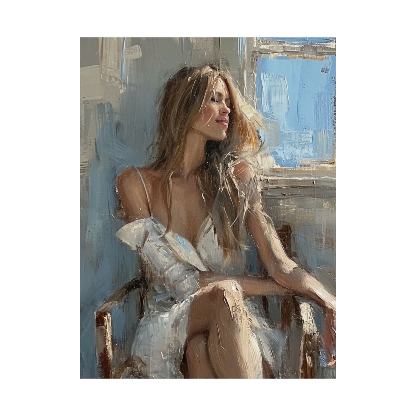 Sunlit Woman Printed Poster
