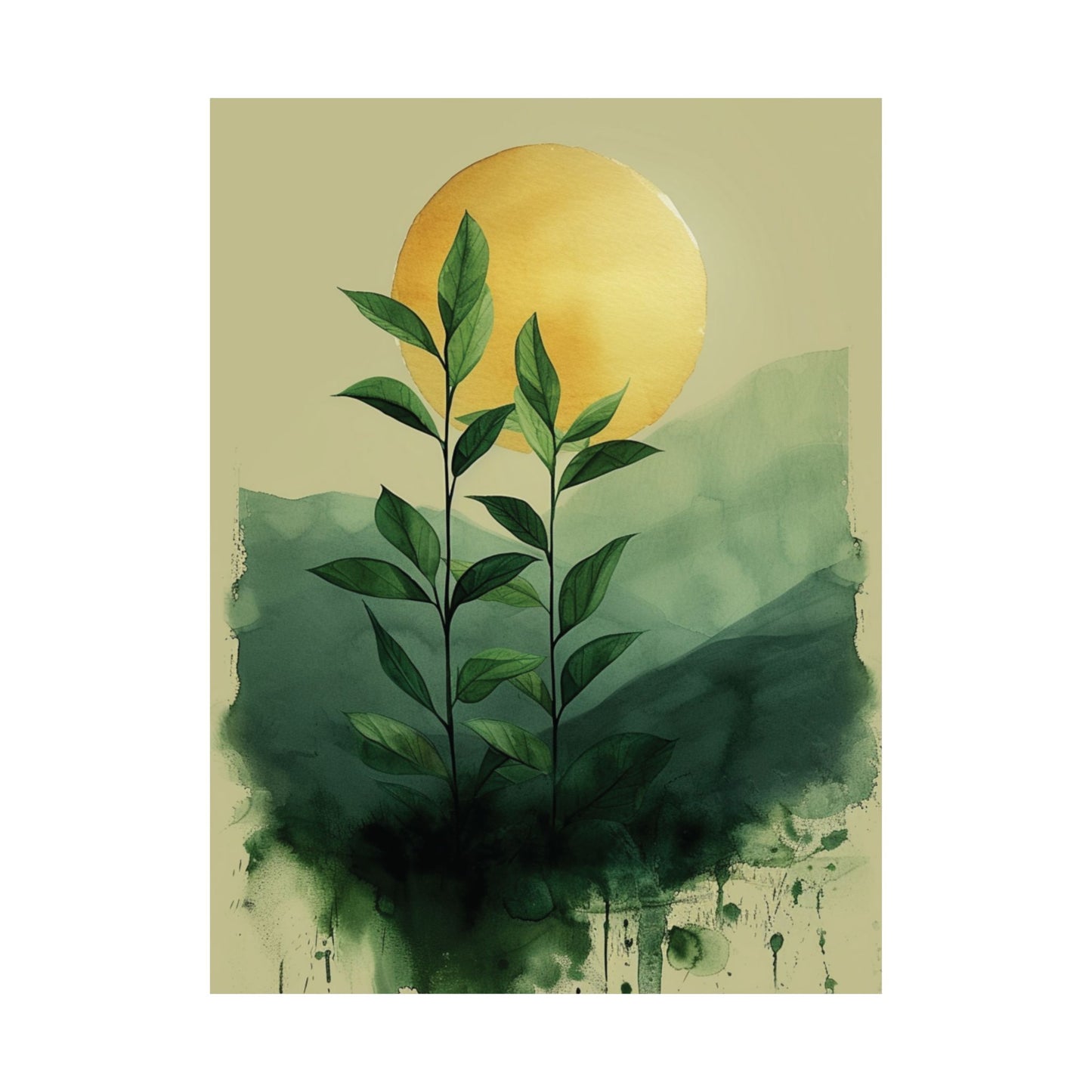 Golden Growth Printed Poster
