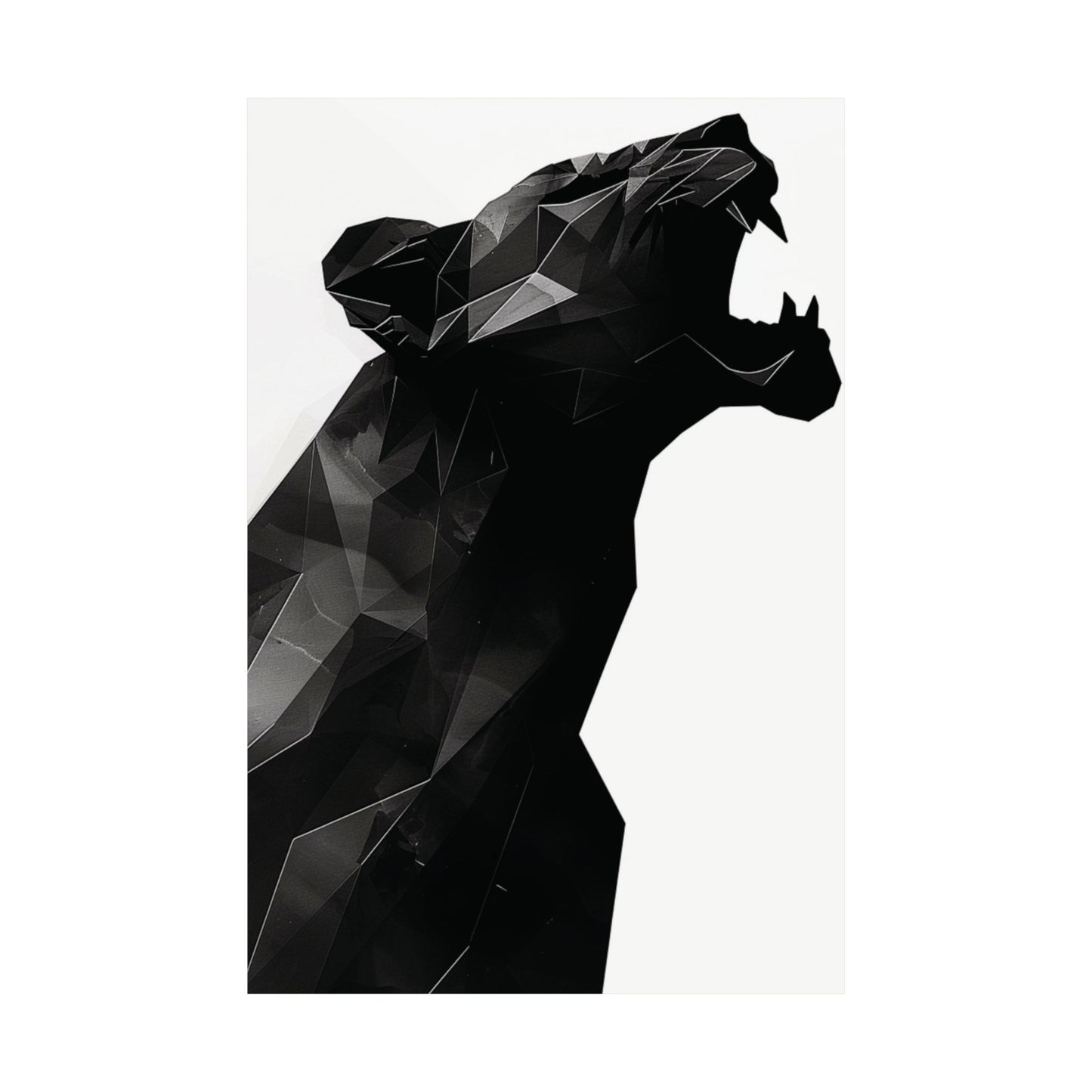 Shadow Panther Geometry Printed Poster