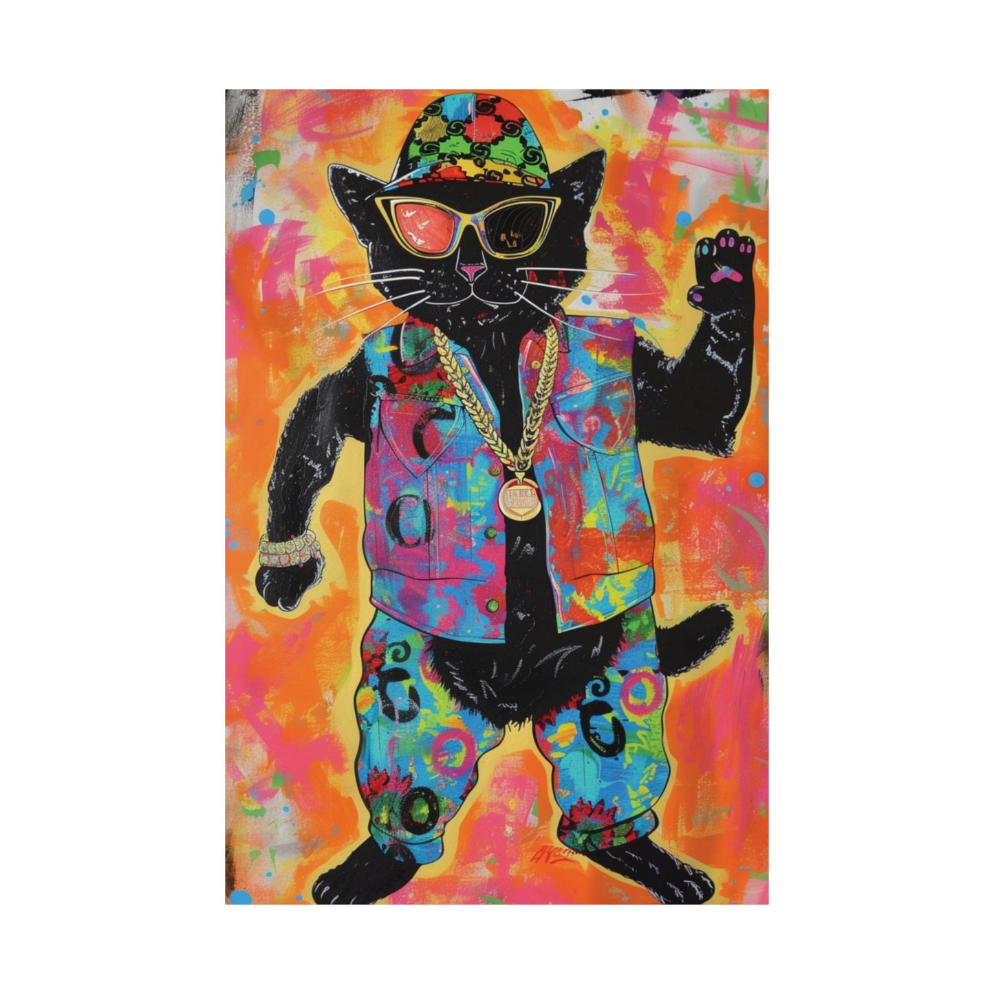 Cool Cat Vibes Printed Poster