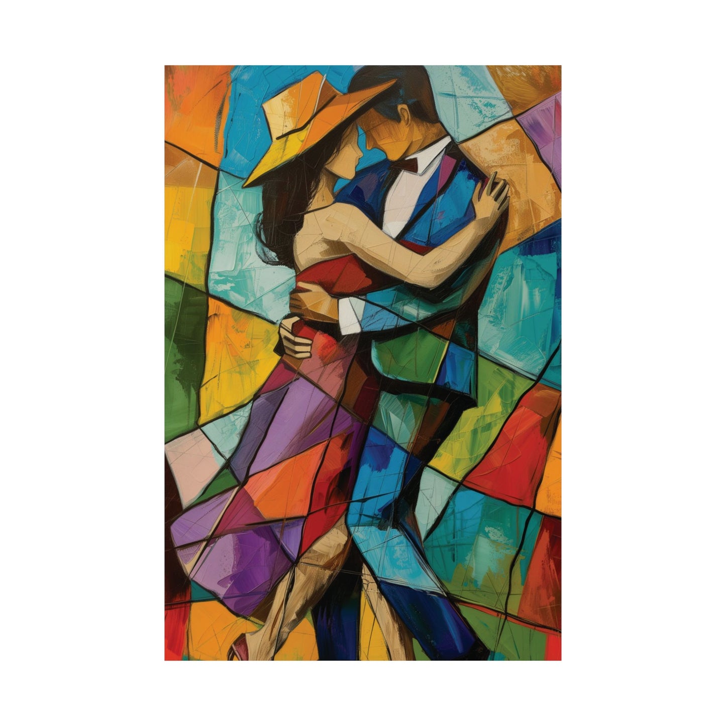 Tango Lovers Abstract Printed Poster