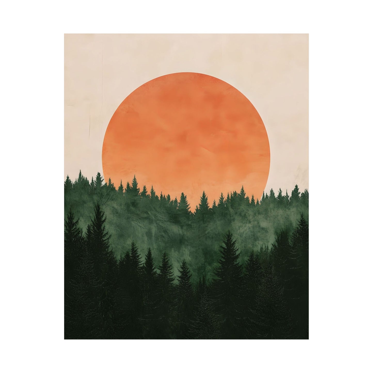 Midnight Sun Pines Printed Poster