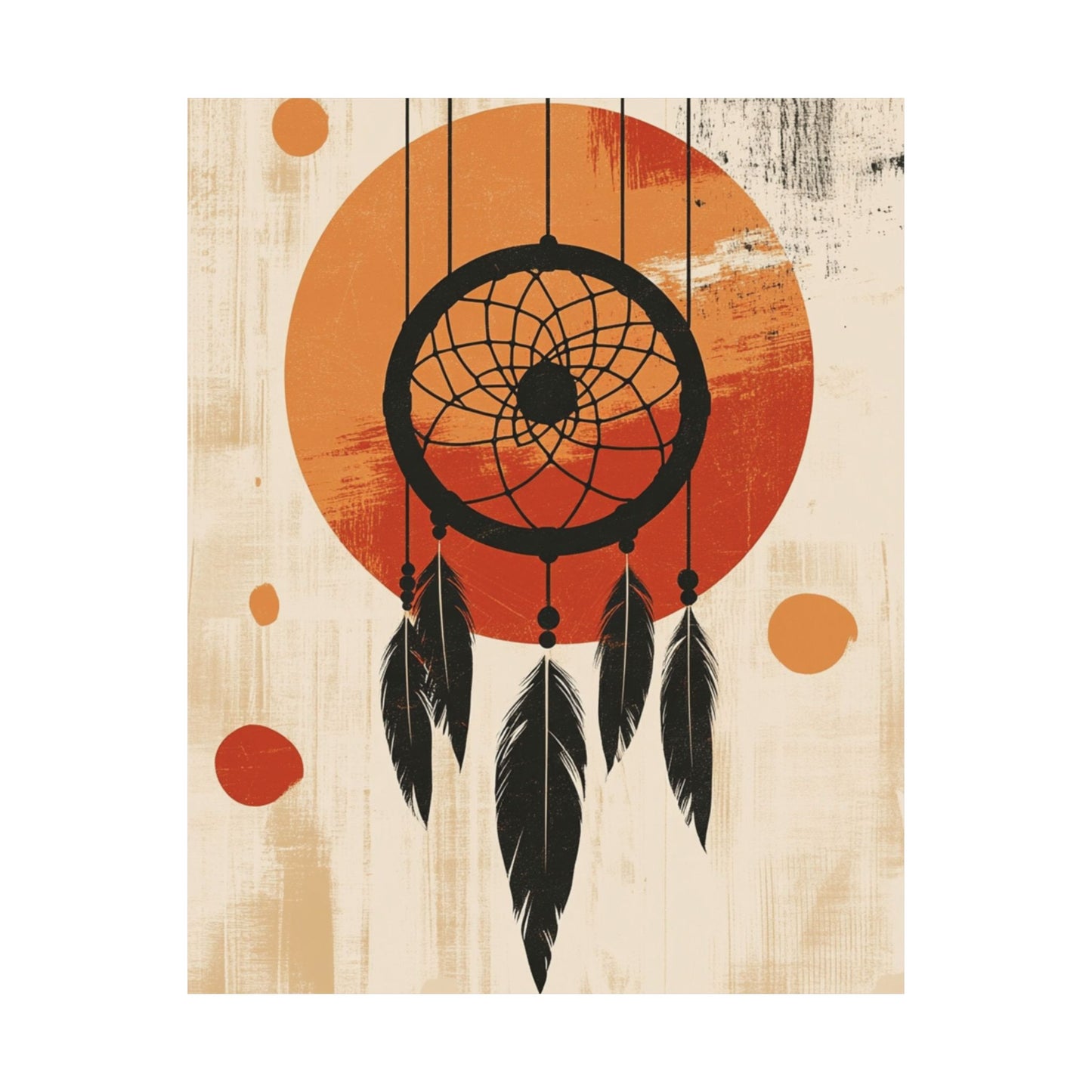Boho Sunset Feather Poster