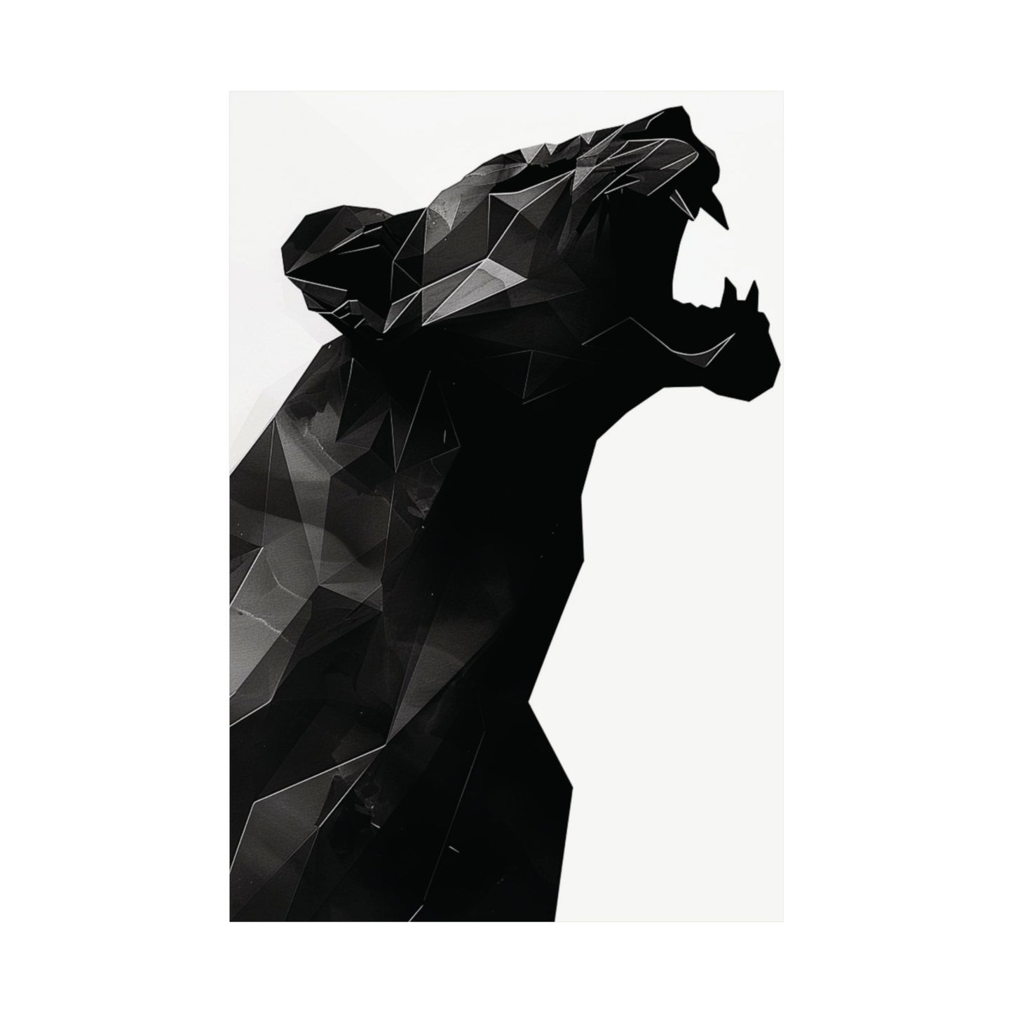 Shadow Panther Geometry Printed Poster