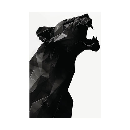 Shadow Panther Geometry Poster