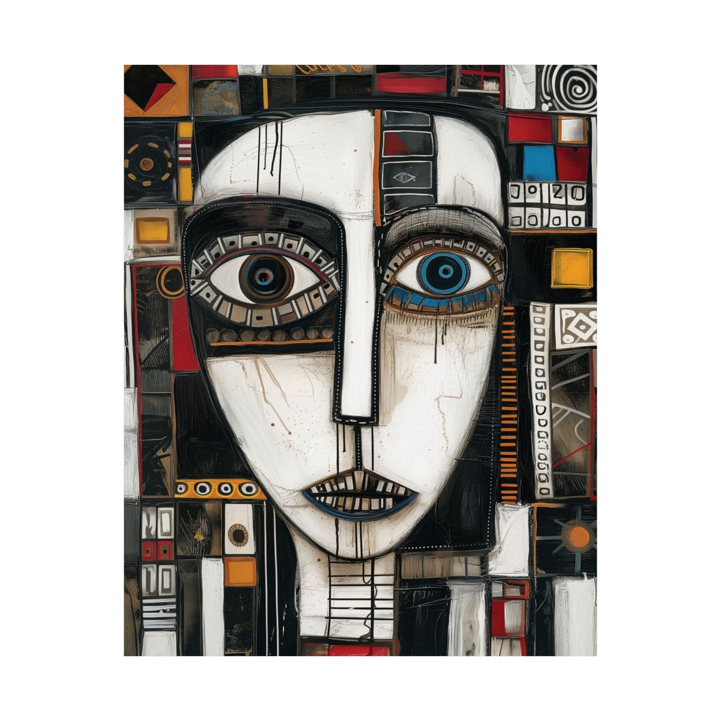 21: Abstract Cubist Printed Poster