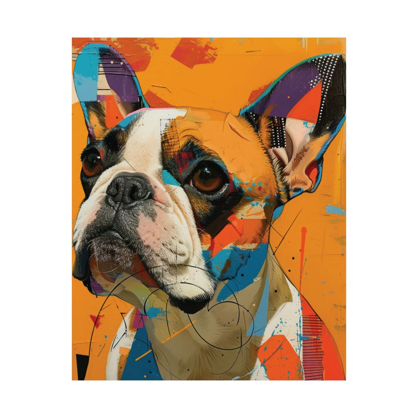 19: French Bulldog Pop Art Printed Poster