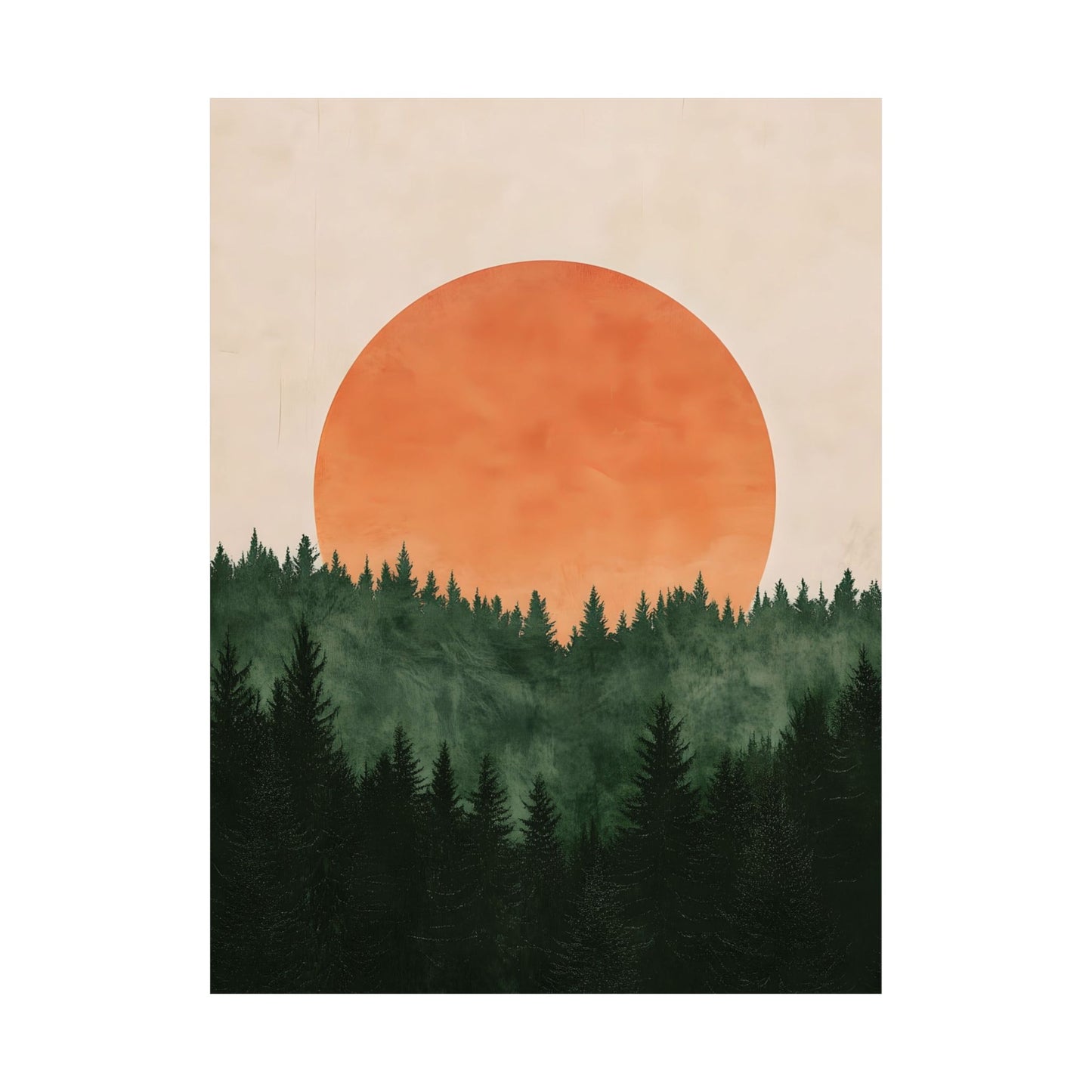 Midnight Sun Pines Printed Poster