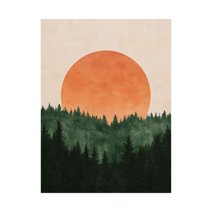 Midnight Sun Pines Poster