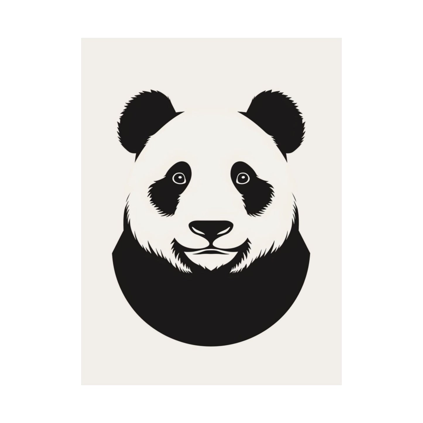 Minimalist Panda Printed Poster