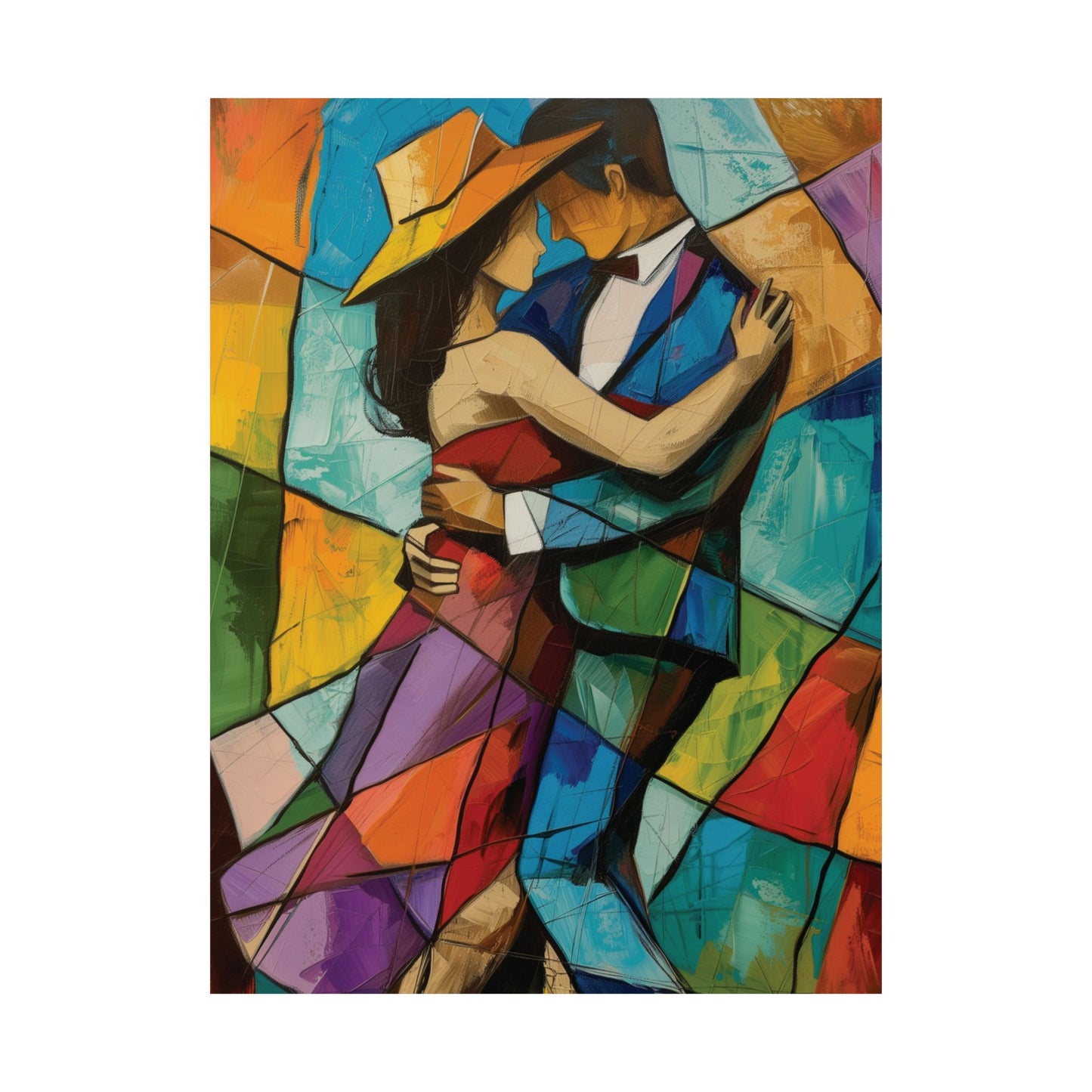 Tango Lovers Abstract Printed Poster
