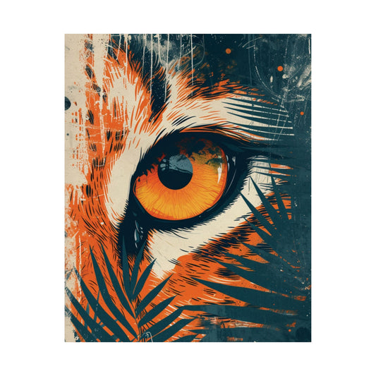 Tiger Eye Focus Printed Poster