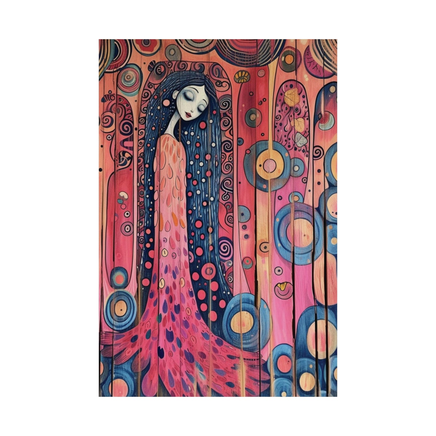 Dreaming Woman Art Printed Poster