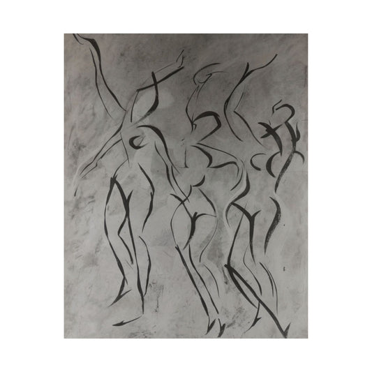 Dancing Lines Abstract Printed Poster