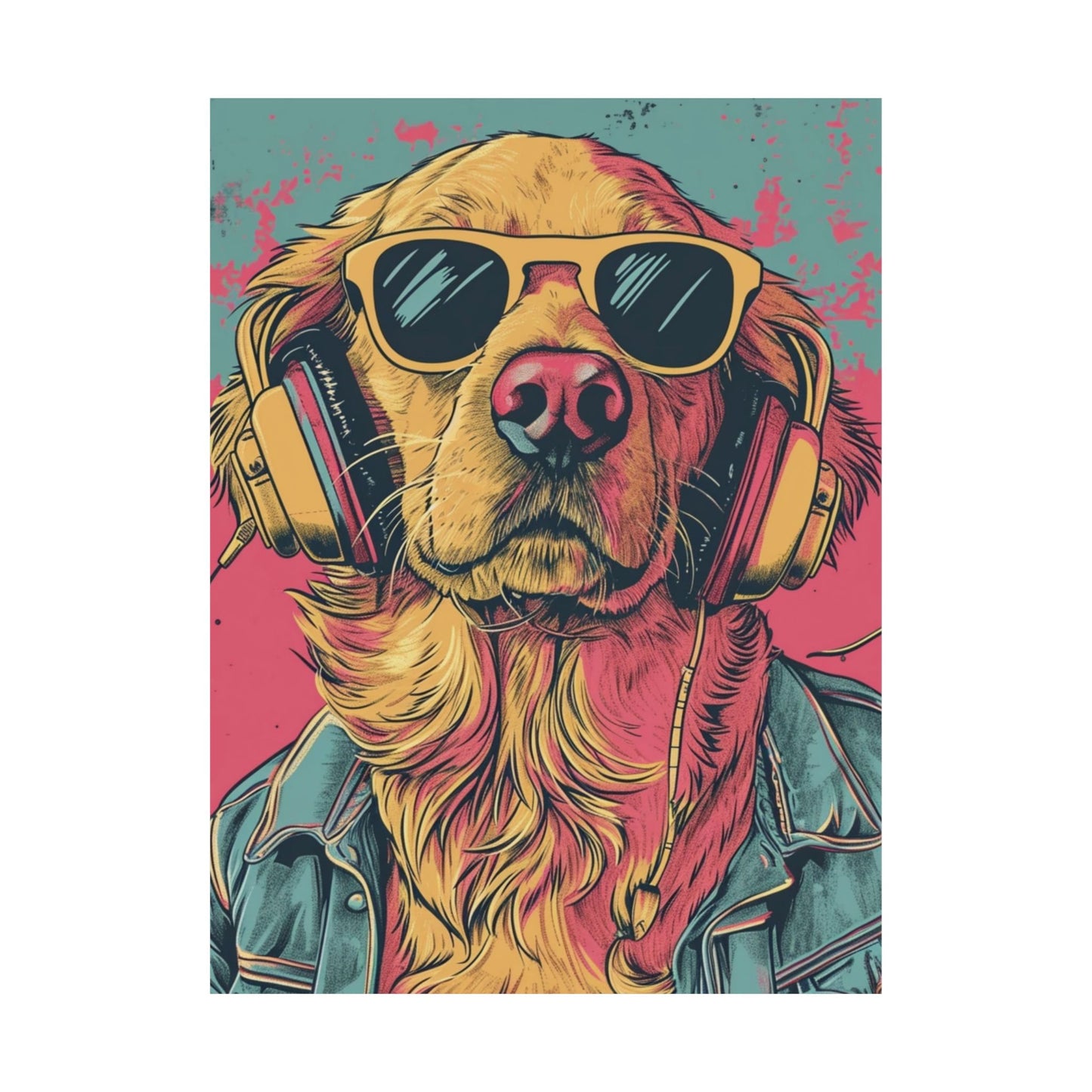Cool Dog Vibes Printed Poster
