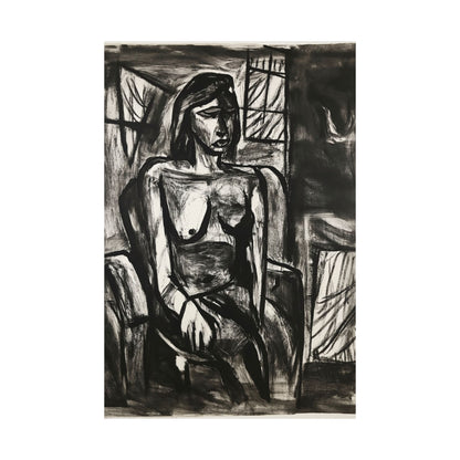 Seated Woman Expression Poster