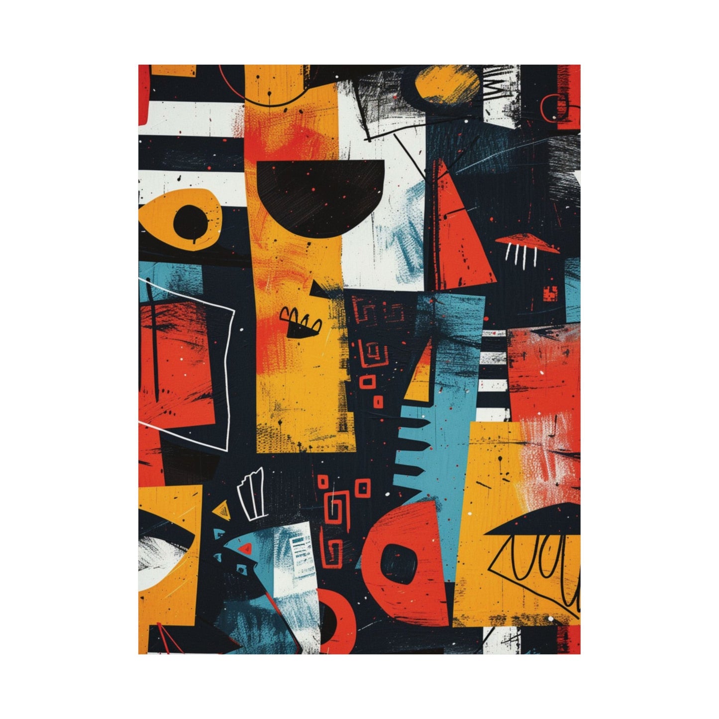 Retro Geometry Abstract Printed Poster