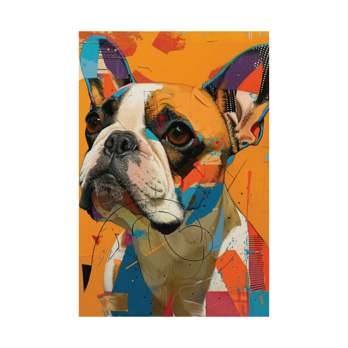 19: French Bulldog Pop Art Printed Poster