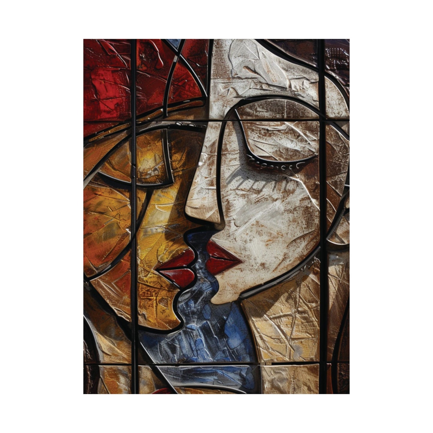 Abstract Kiss Printed Poster