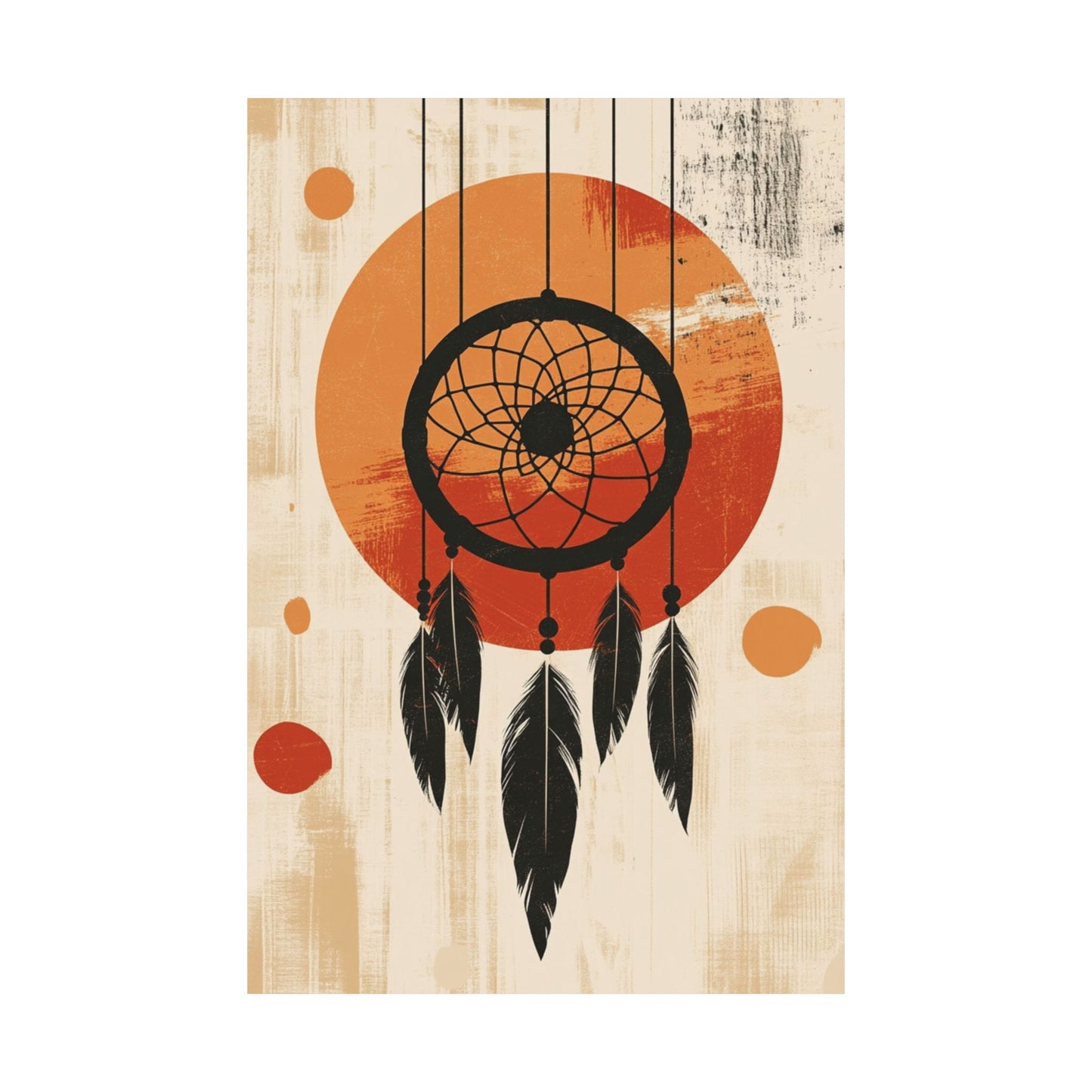 Boho Sunset Feather Poster