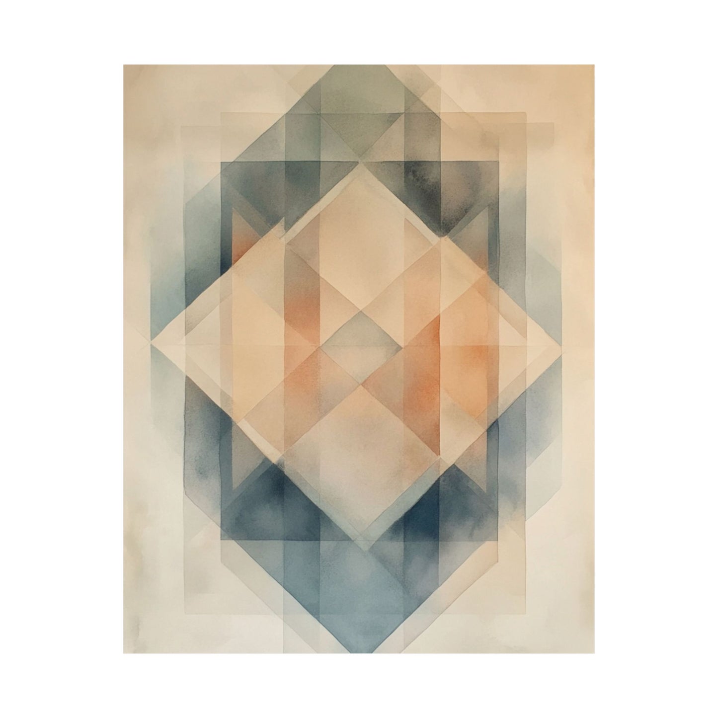 Geometric Watercolor Diamond Poster