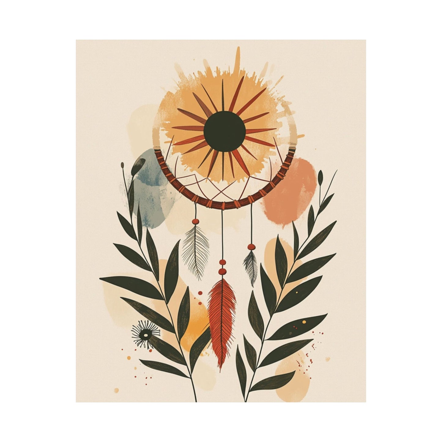 Boho Solar Dreamcatcher Poster