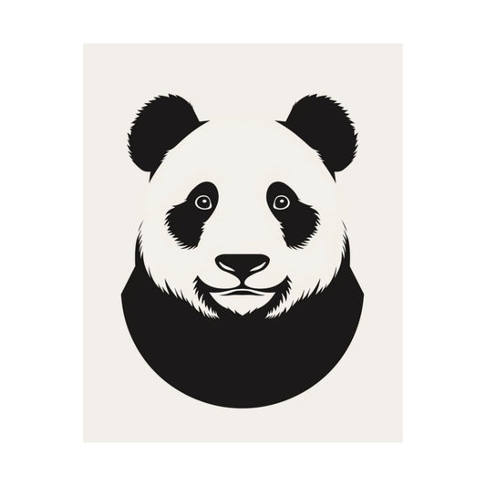 Minimalist Panda Printed Poster