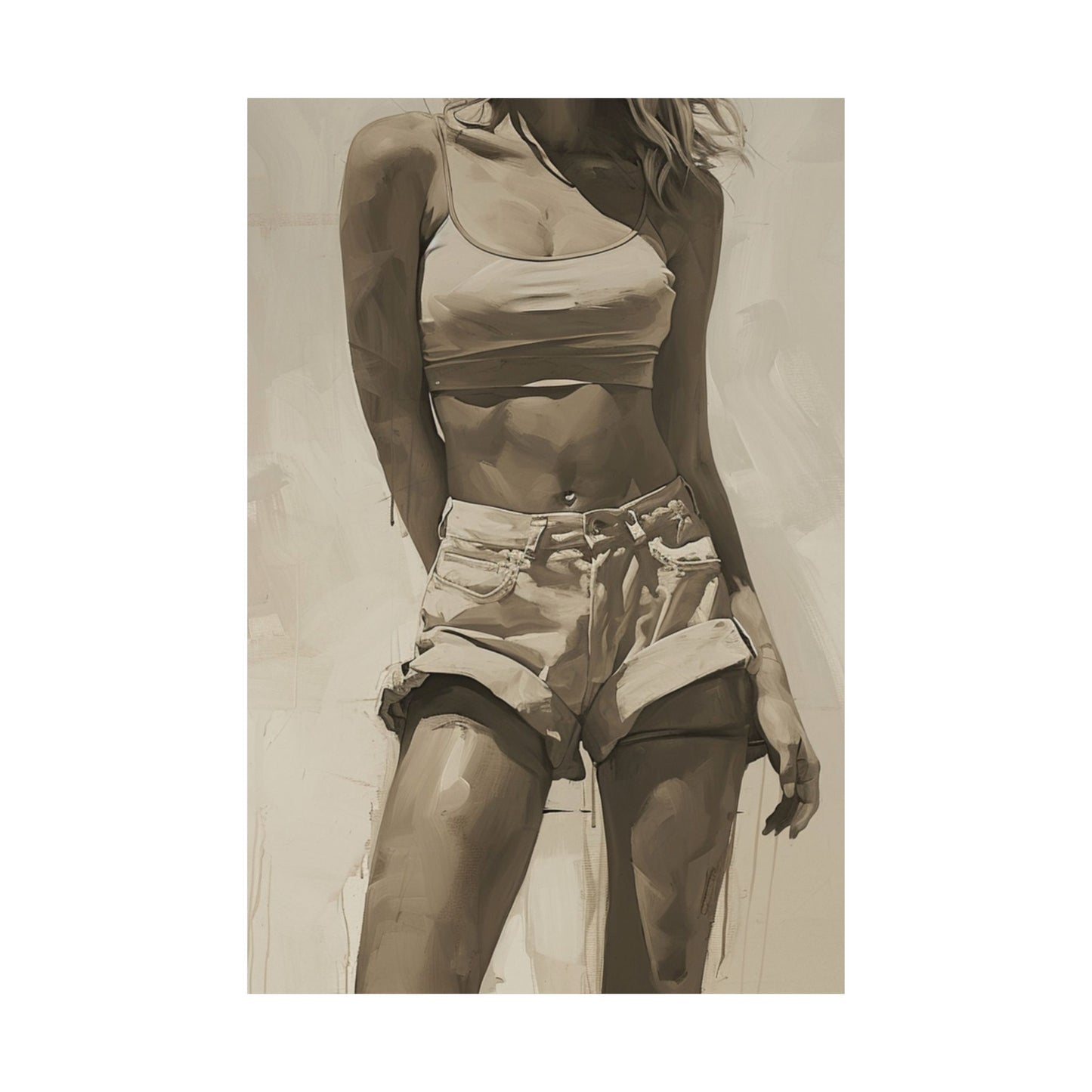 Minimalist Summer Figure Printed Poster