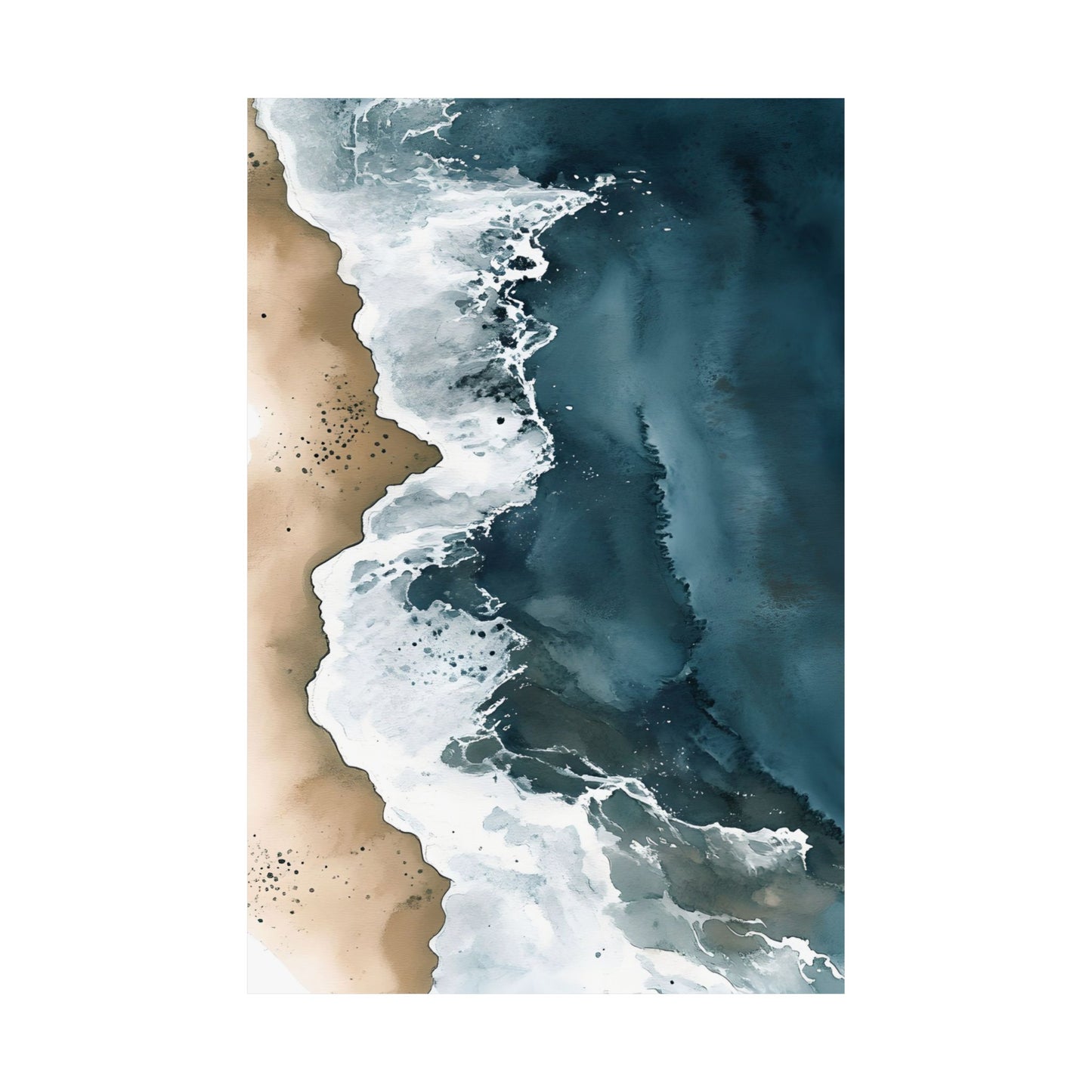 Ocean Wave Shoreline Printed Poster