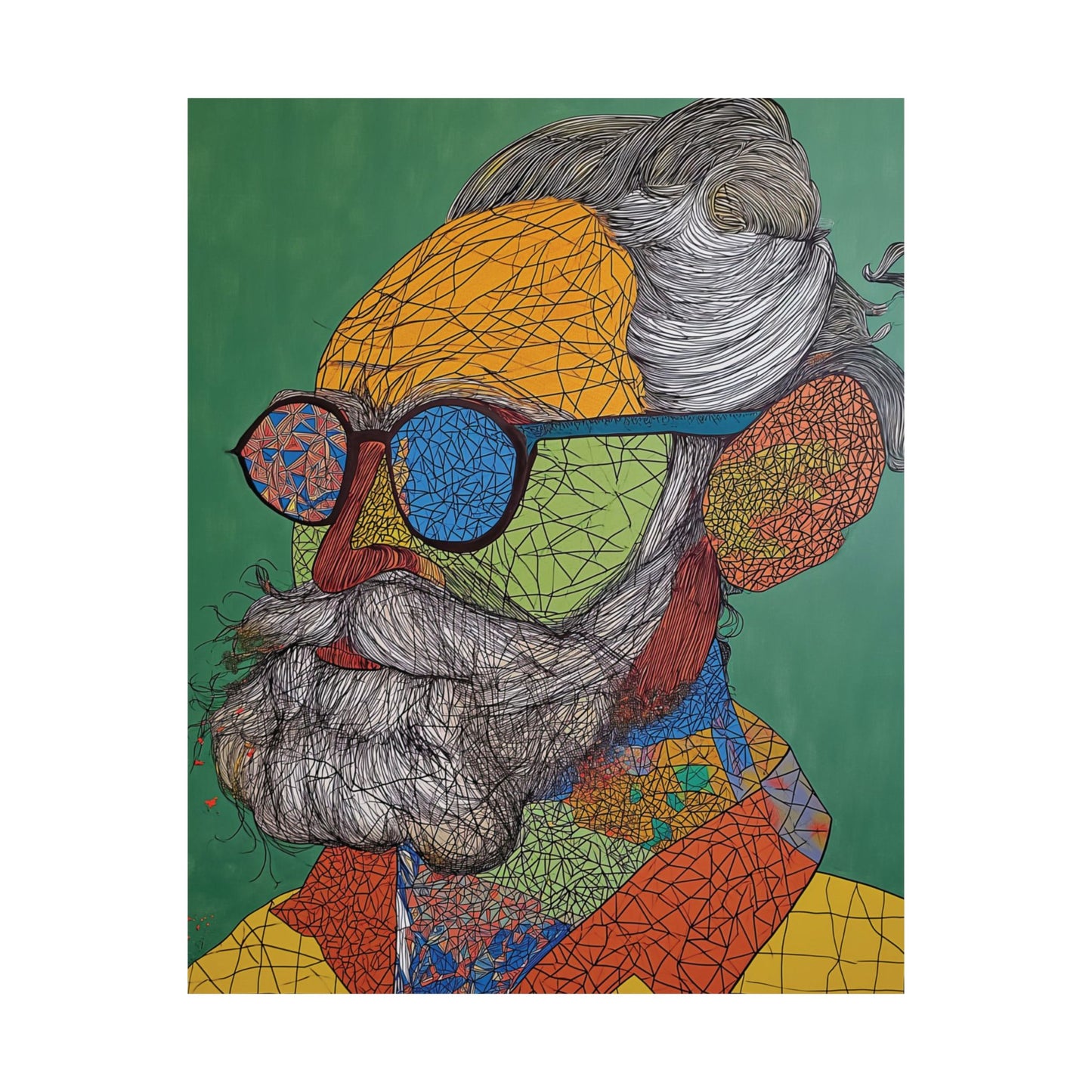 Geometric Thinker Printed Poster