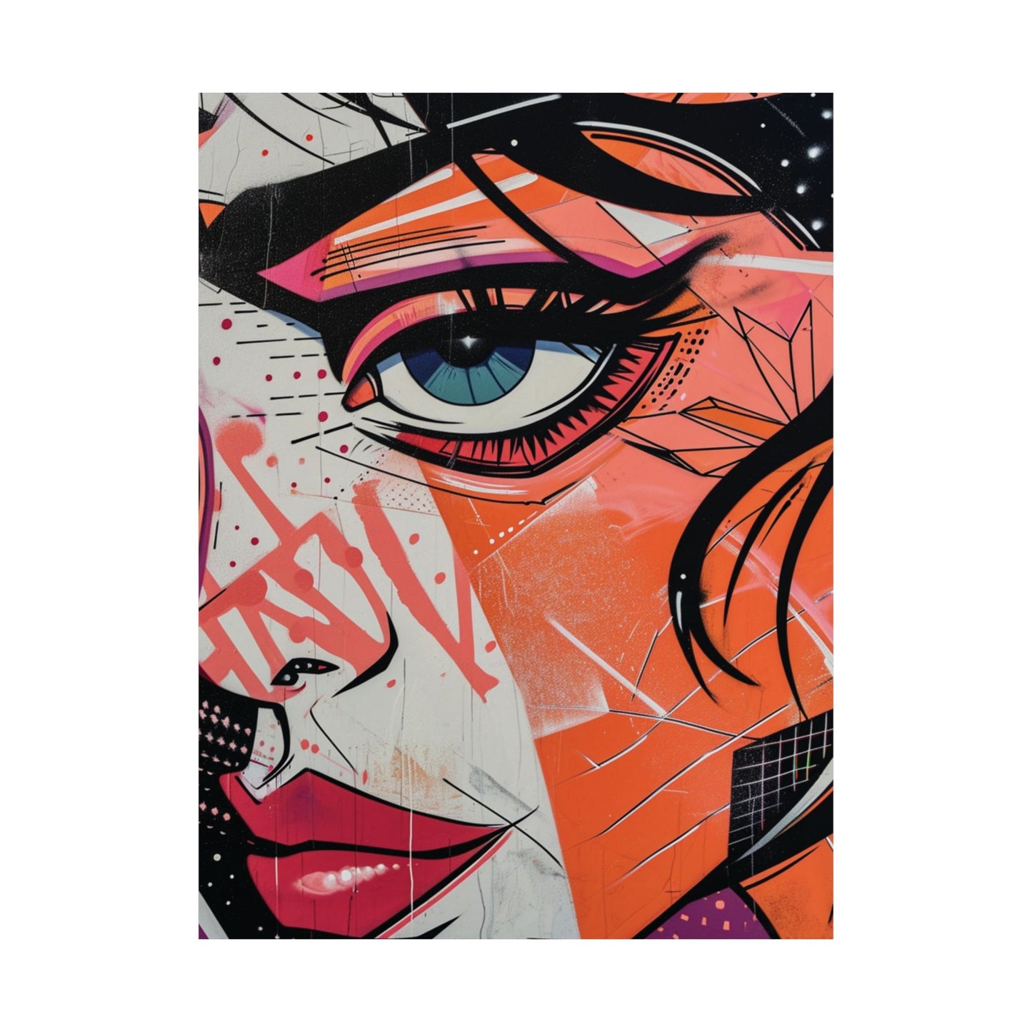 Neon Gaze Printed Poster