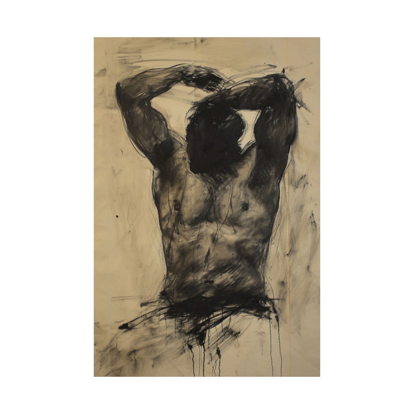 Charcoal Form Printed Poster