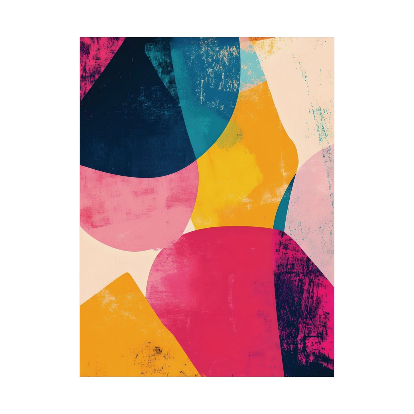 Playful Retro Palette Printed Poster