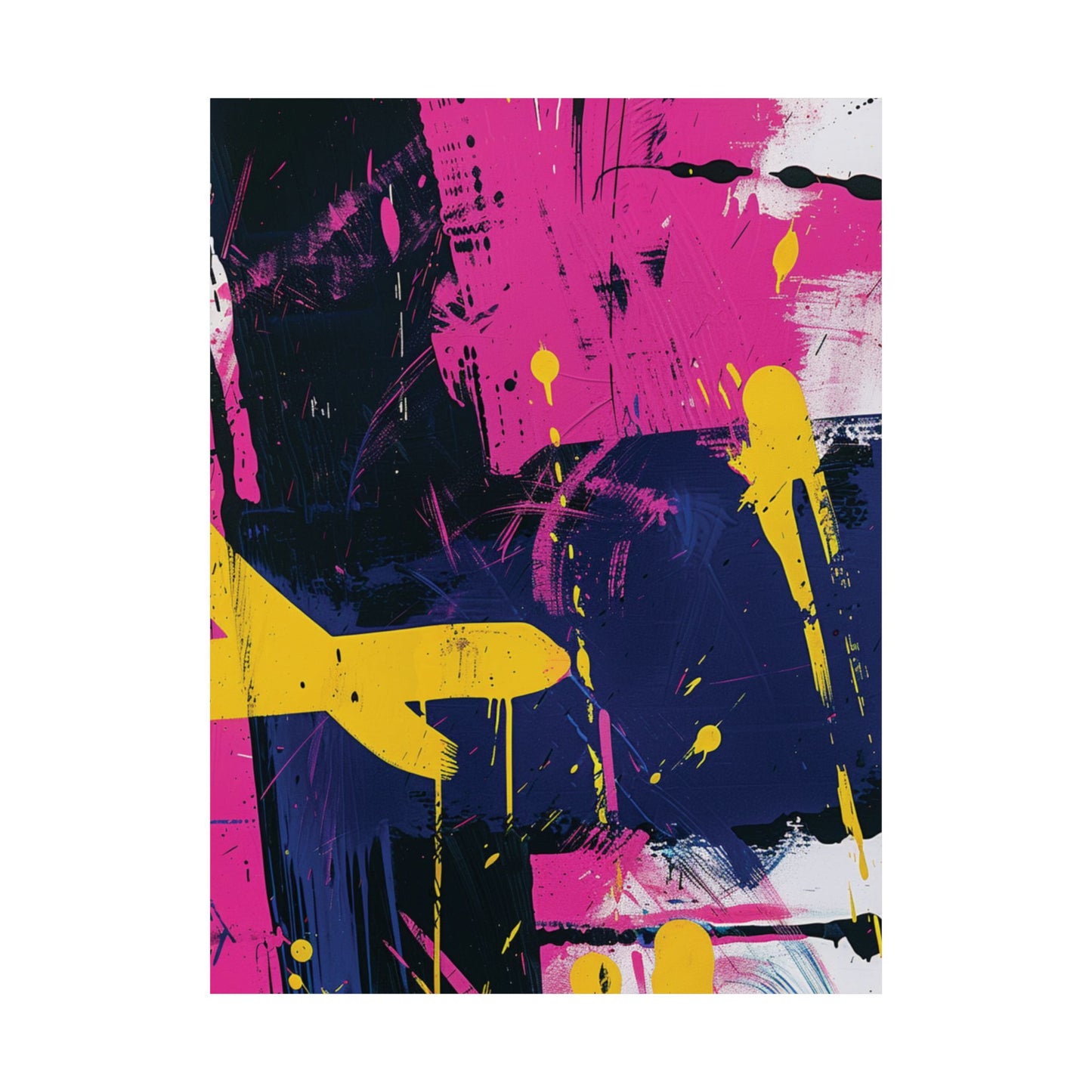 Electric Pulse Printed Poster