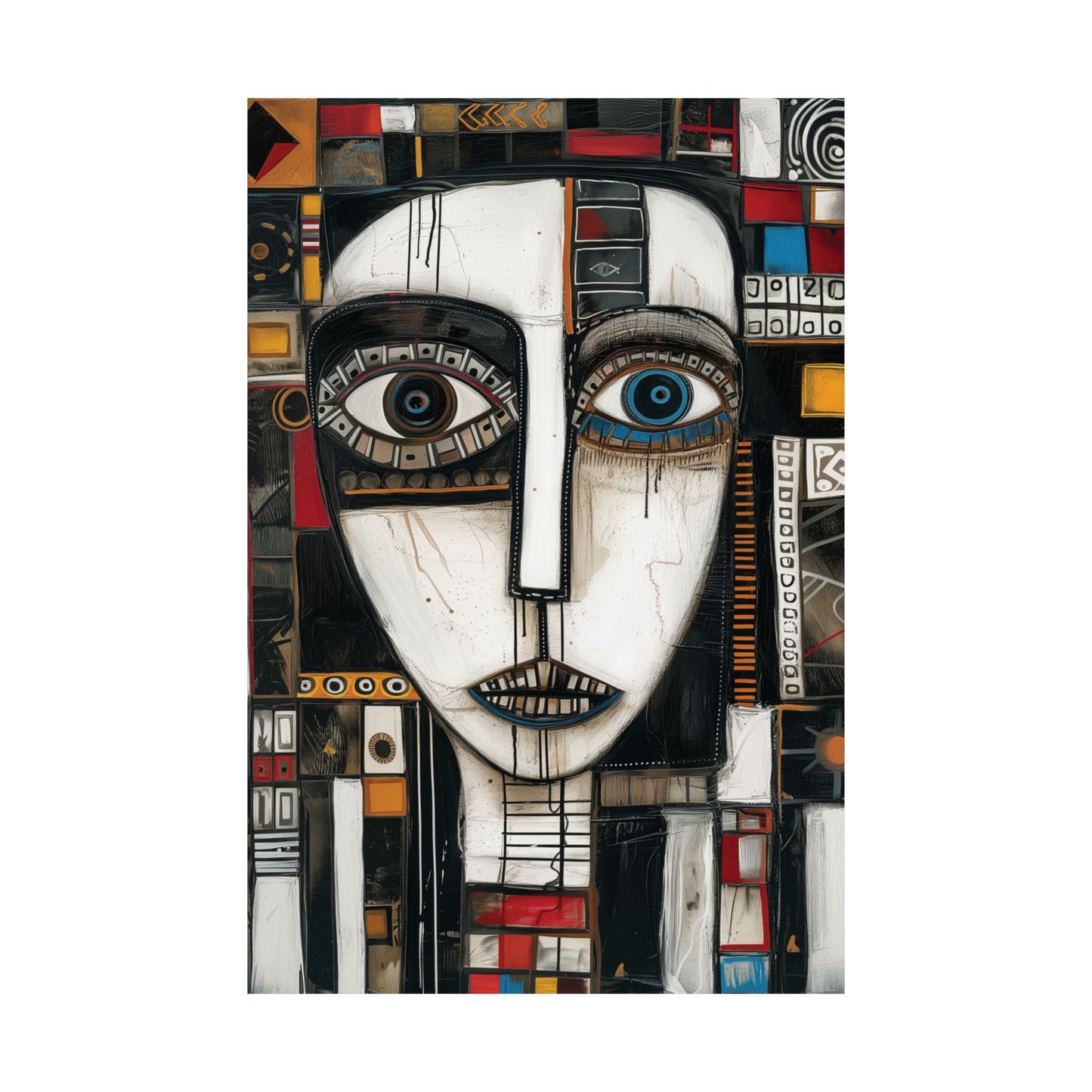 21: Abstract Cubist Printed Poster