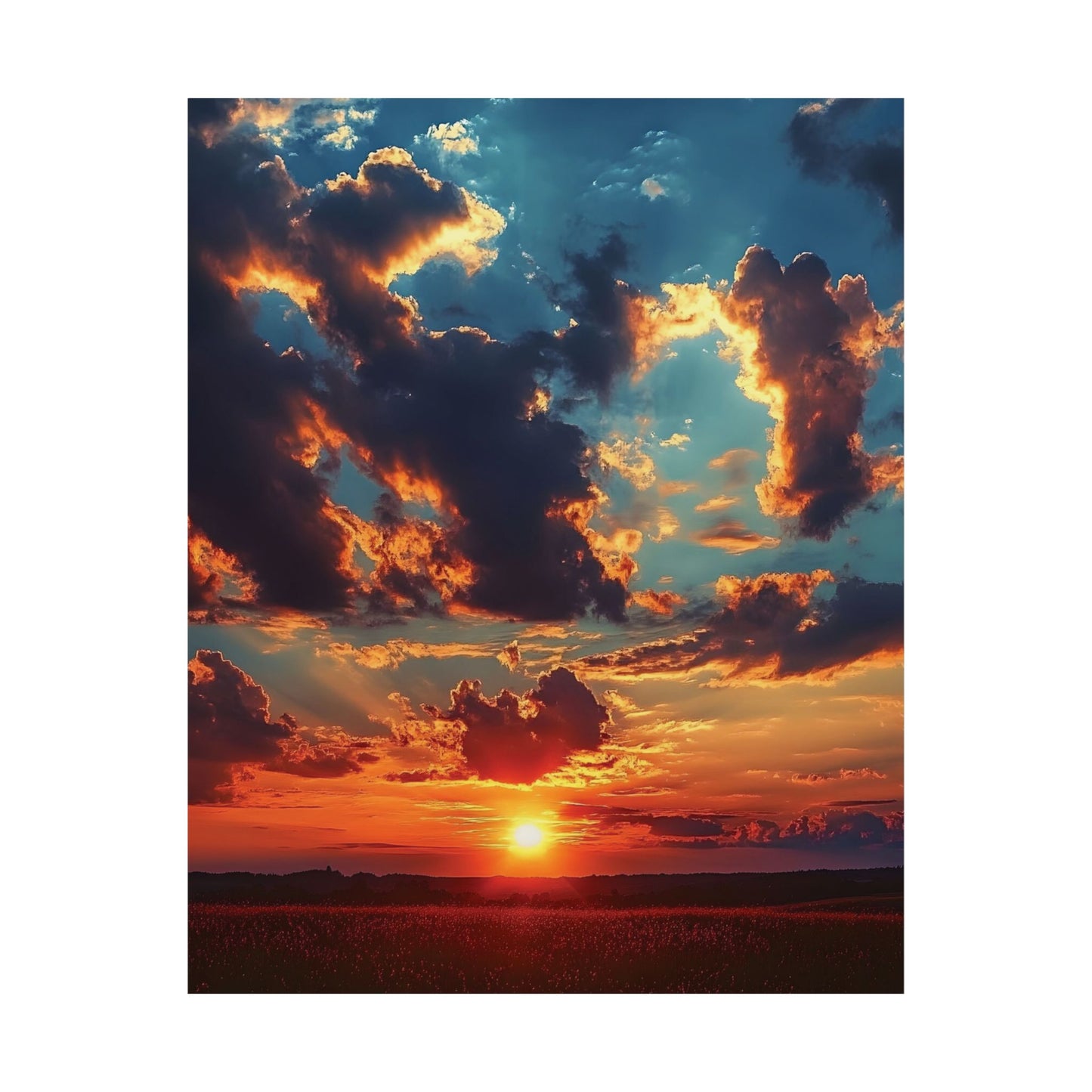 Dramatic Sunset Sky Printed Poster