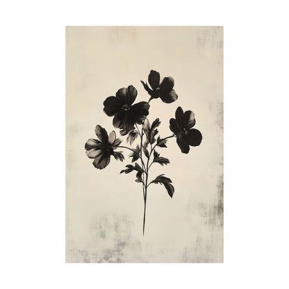 Vintage Dark Floral Poster