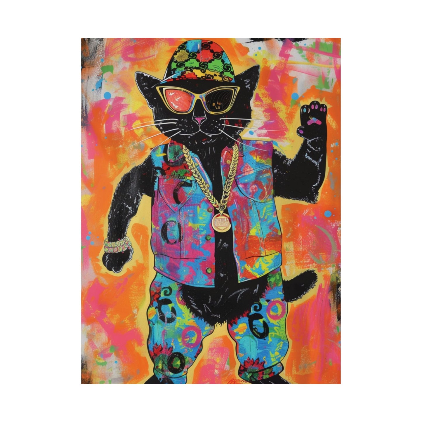 Cool Cat Vibes Printed Poster