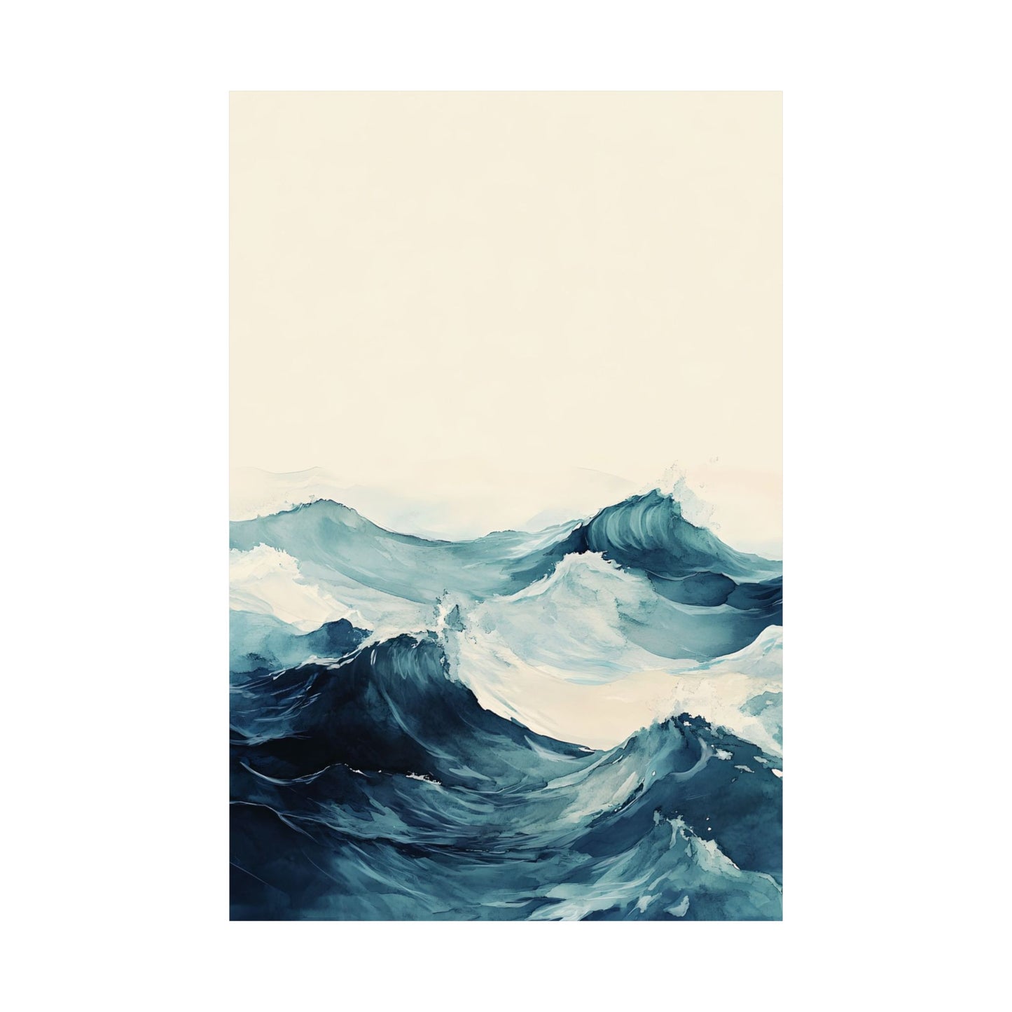 Watercolor Sea Surge Printed Poster