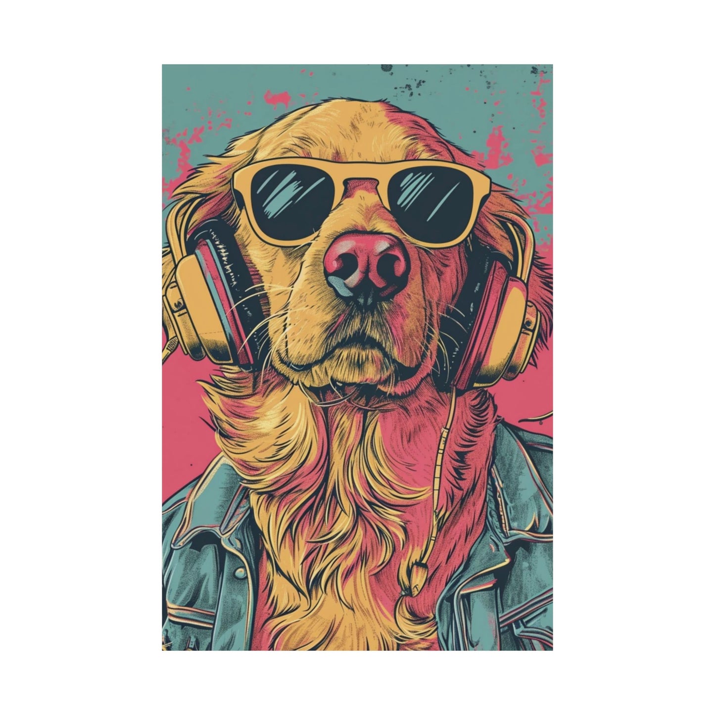 Cool Dog Vibes Printed Poster