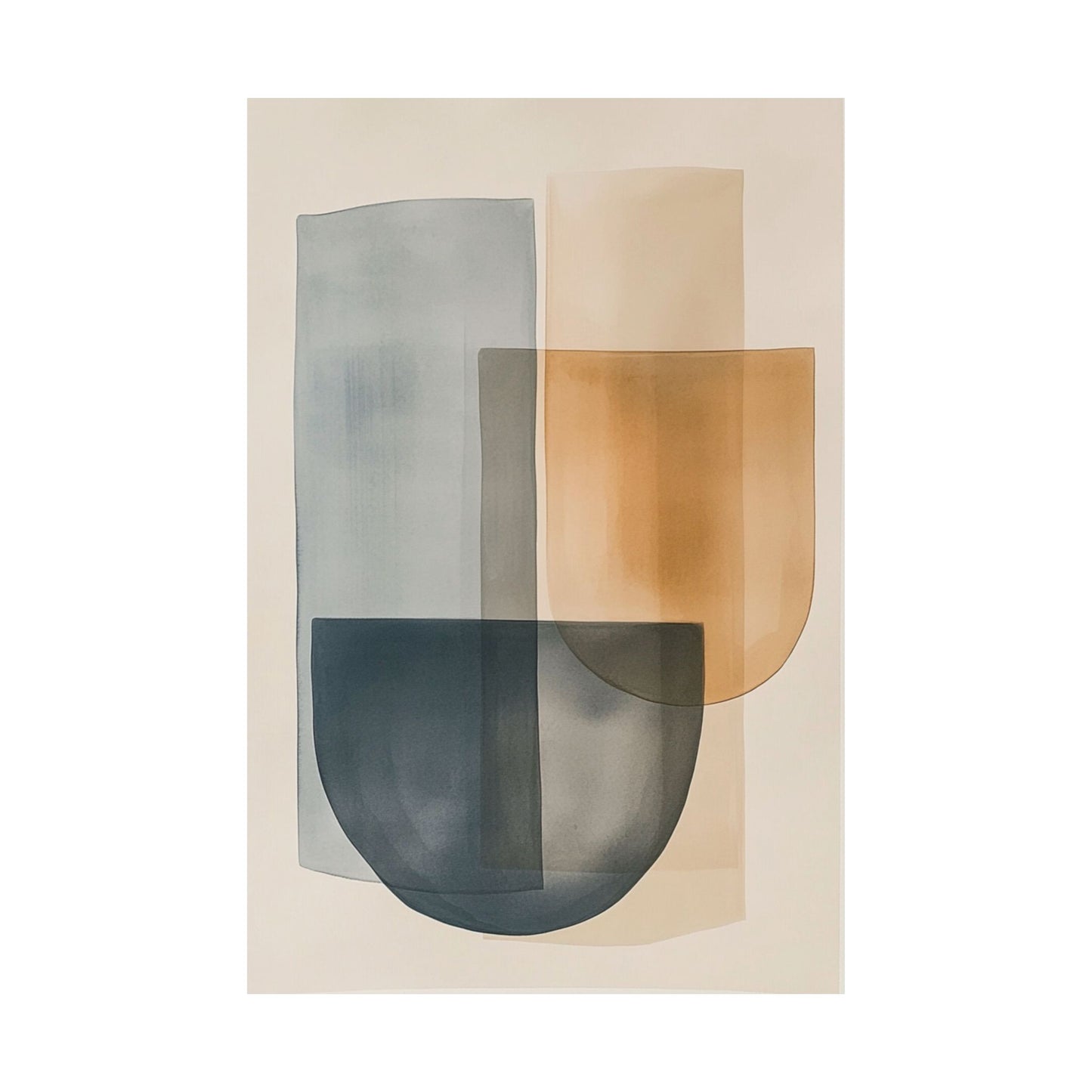 Muted Blue Amber Poster