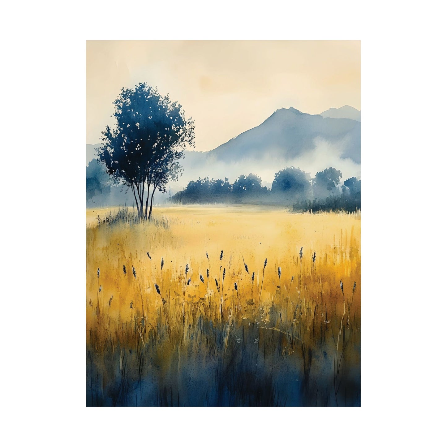Tranquil Countryside View Printed Poster