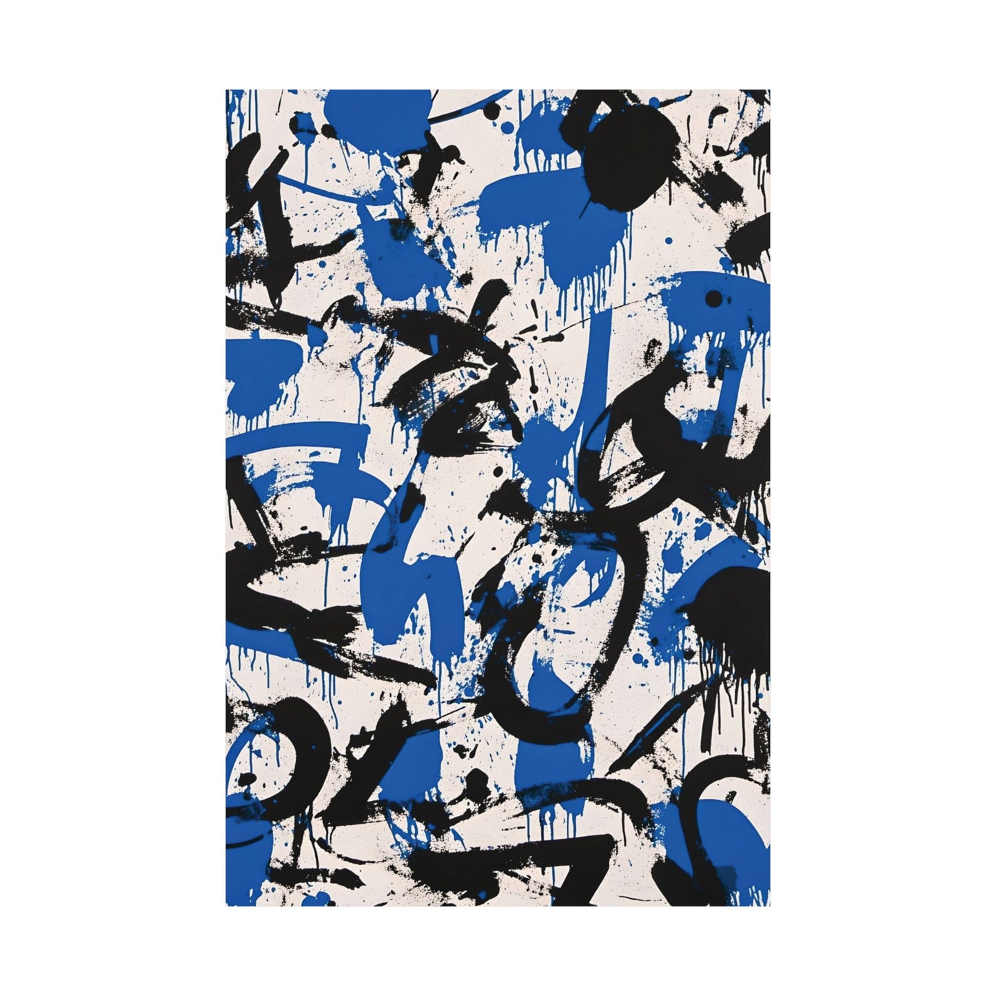 Chaos Paint Strokes Printed Poster