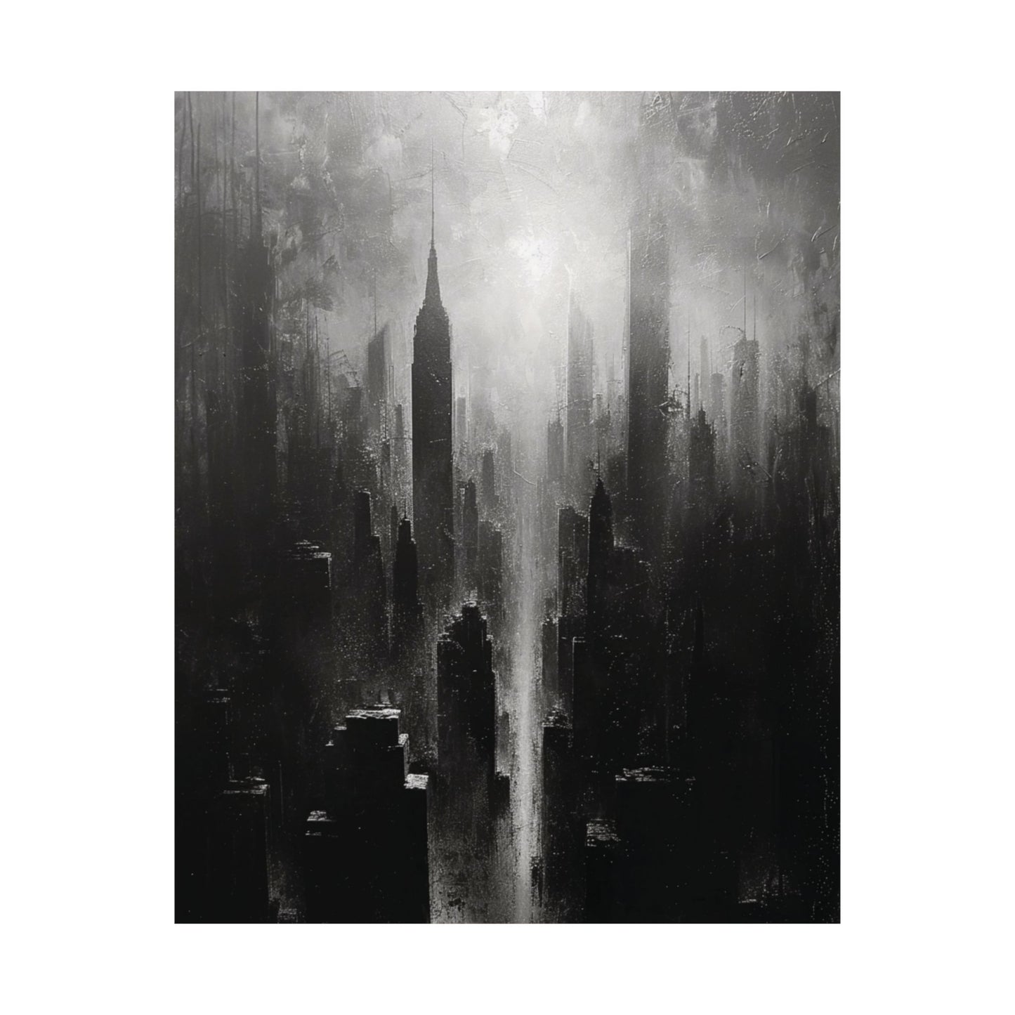 Noir Skyline Printed Poster