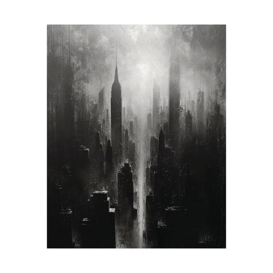 Noir Skyline Printed Poster